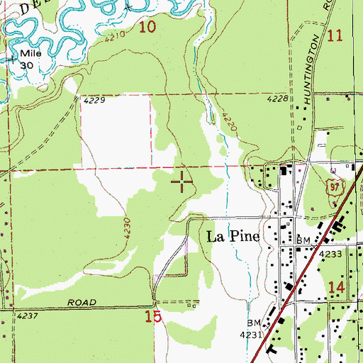 Topographic Map of La Pine Rodeo, OR