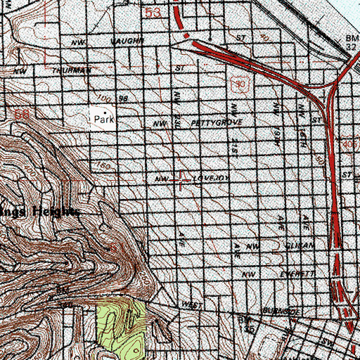 Topographic Map of Legacy Samaritan Medical Center Blood Bank, OR