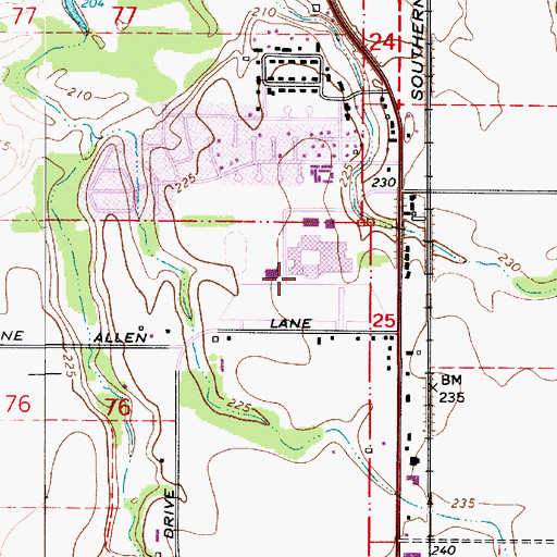 Topographic Map of Russell Trip Performance Center, OR