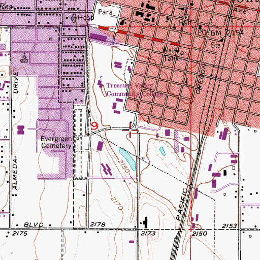 Topographic Map of Malheur County Health Department Office, OR