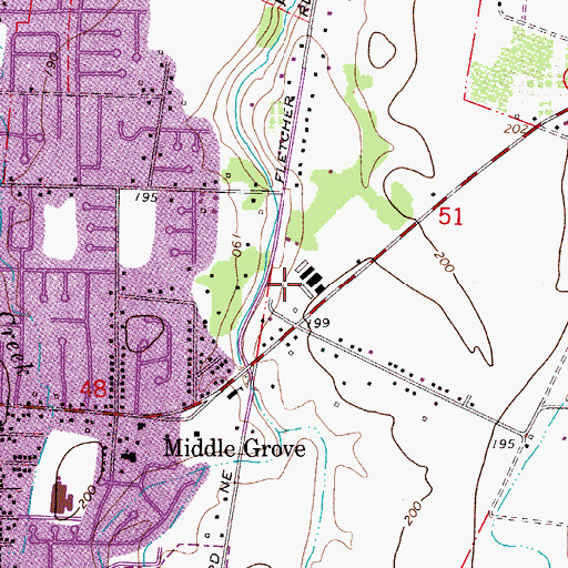 Topographic Map of Marion County Fairgrounds, OR
