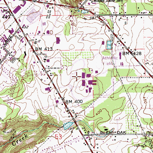 Topographic Map of McLoughlin Auditorium, OR