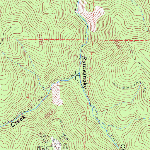 Topographic Map of Bonita Creek, CA