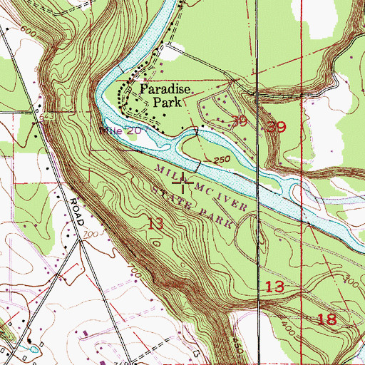 Topographic Map of Milo McIver State Park Northern Boat Ramp, OR