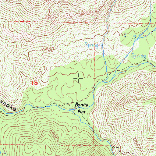 Topographic Map of Bonita Flat, CA