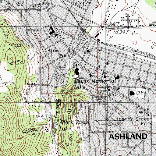 Topographic Map of New Theatre, OR