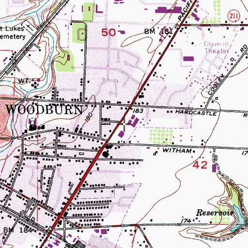 Topographic Map of North Marion Justice Court, OR