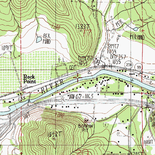 Topographic Map of Sardine Creek Non-Motorized Boat Ramp, OR