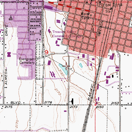 Topographic Map of Ontario Municipal Court, OR