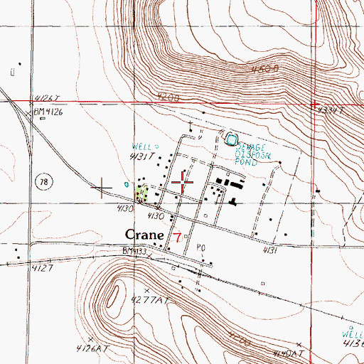Topographic Map of Opie Arena Rodeo, OR