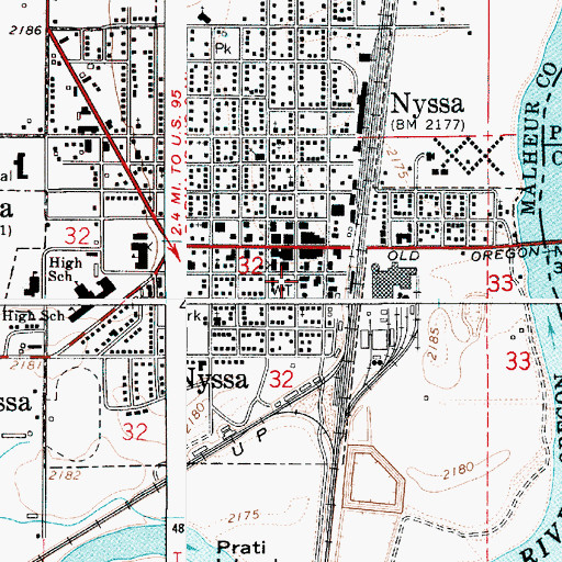 Topographic Map of Oregon Trail Agricultural Museum, OR