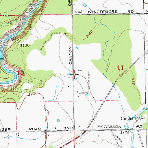 Topographic Map of Peterson Rock Garden and Museum, OR