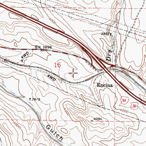 Topographic Map of Pleasant Valley Speedway and Dragstrip, OR