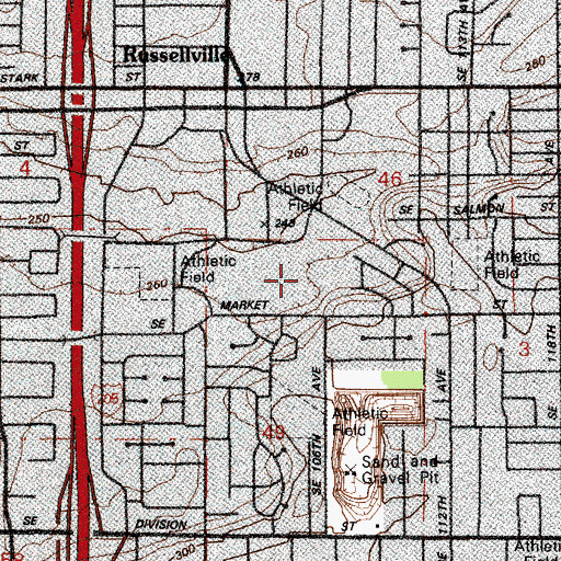 Topographic Map of Portland Adventist Medical Center Heliport, OR