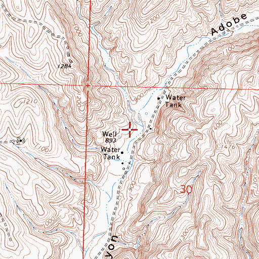 Topographic Map of Borel Canyon, CA