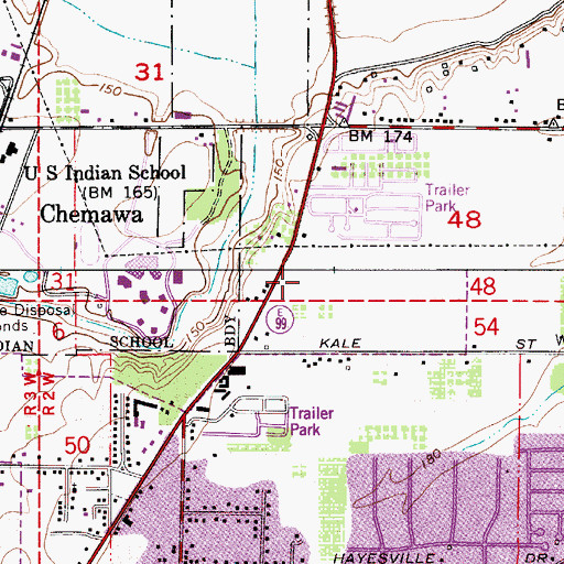 Topographic Map of Portland General Electric Salem Helipad, OR