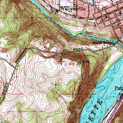Topographic Map of Pynn Heliport, OR