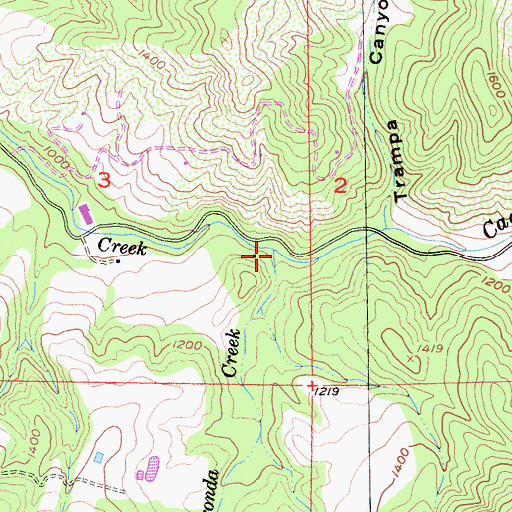 Topographic Map of Boronda Creek, CA