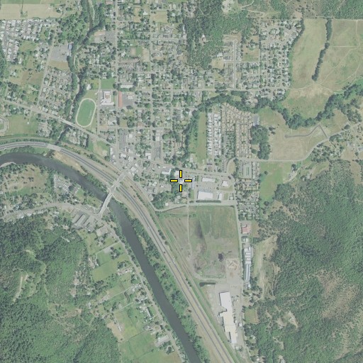 Aerial/Satellite Image of Rogue River Branch Library, OR