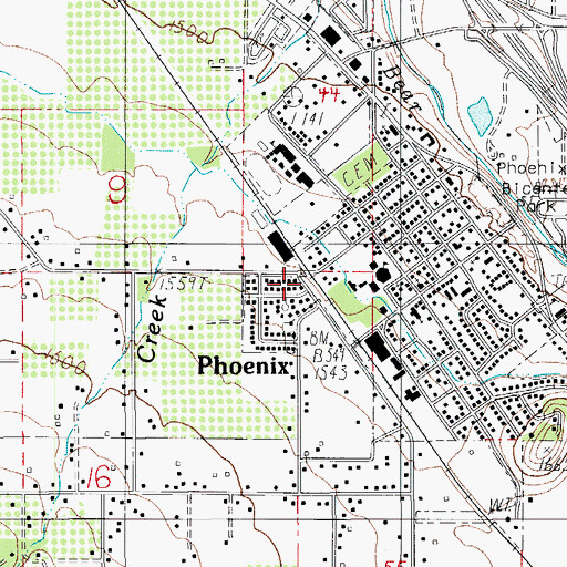 Topographic Map of Rogue Valley Genealogical Society Library, OR