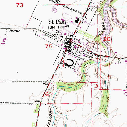 Topographic Map of Saint Paul Rodeo, OR