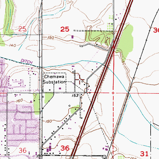Topographic Map of Salem Keizer Volcanoes Stadium, OR