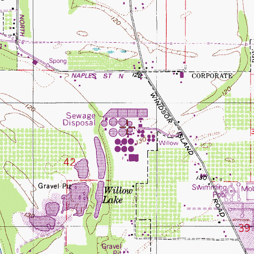 Topographic Map of Salem Public Works Department Willow Lake Office, OR