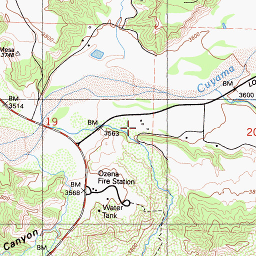 Topographic Map of Boulder Canyon, CA