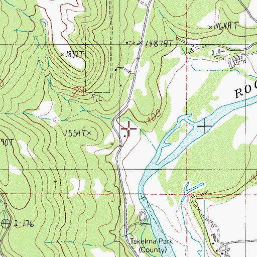 Topographic Map of Shady Cove Public Works Department Office, OR