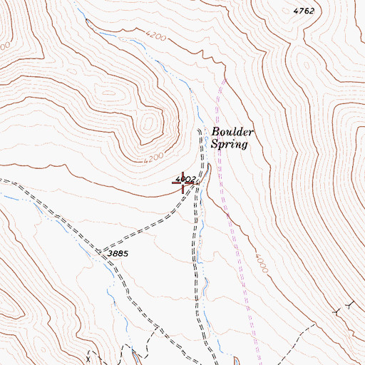 Topographic Map of Boulder Canyon, CA
