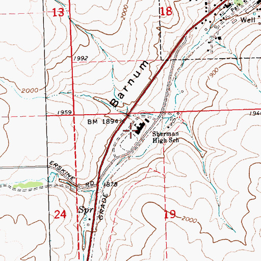 Topographic Map of Sherman County Public / School Library, OR