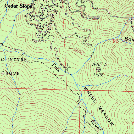 Topographic Map of Boulder Creek, CA