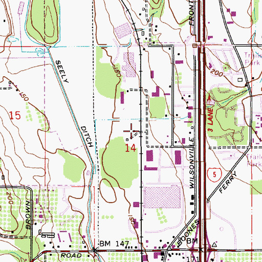 Topographic Map of Cherriots Wilsonville Station, OR
