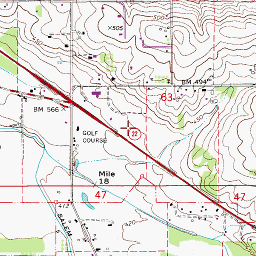 Topographic Map of Sublimity Harvest Festival Grounds, OR