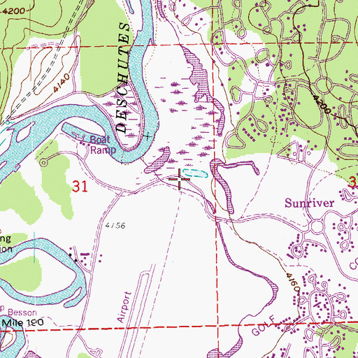 Topographic Map of Sunriver Nature Center and Observatory, OR