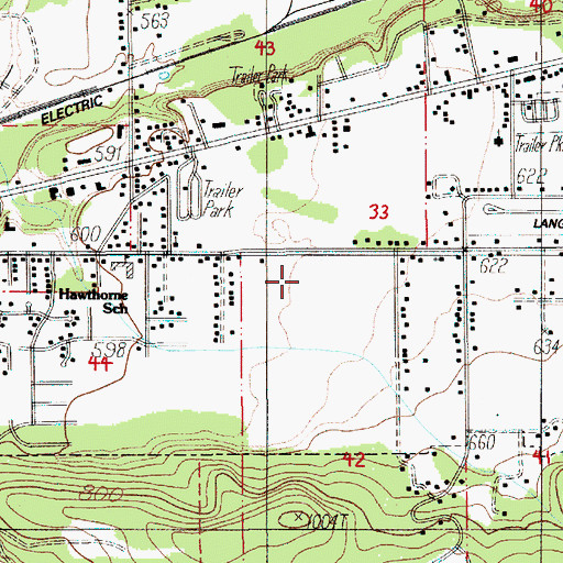 Topographic Map of Sweet Home Outdoor Events Center, OR