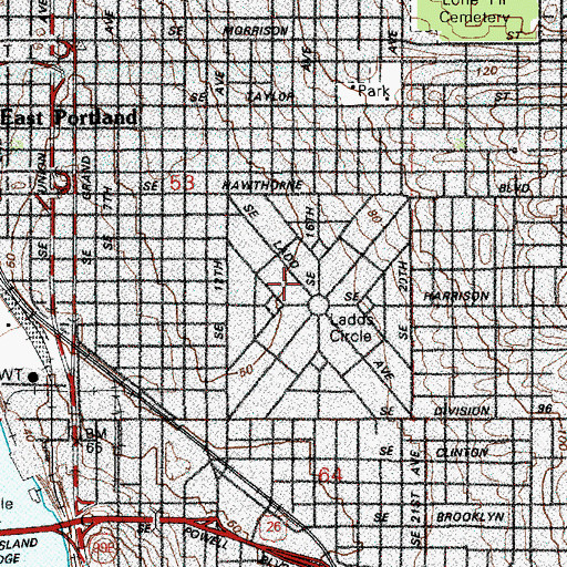 Topographic Map of The Hat Museum, OR
