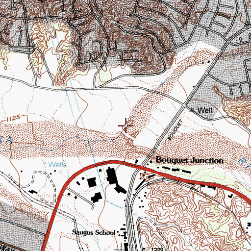 Topographic Map of Bouquet Canyon, CA