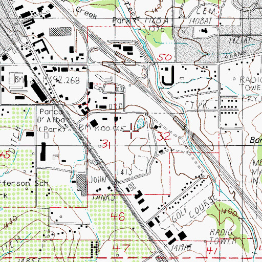 Topographic Map of The RRRink Southern Oregon Ice Arena, OR