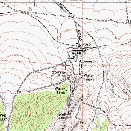 Topographic Map of Bousic Canyon, CA