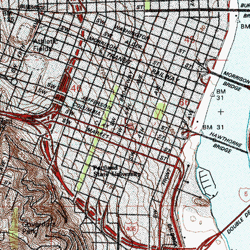 Topographic Map of Wells Fargo History Museum, OR