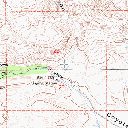 Topographic Map of Box Canyon, CA