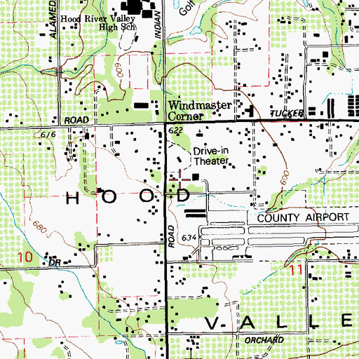 Topographic Map of Western Antique Aeroplane and Automobile Museum, OR