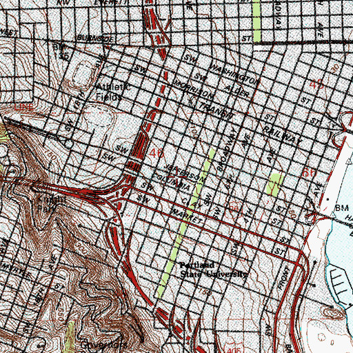 Topographic Map of Whitsell Auditorium, OR