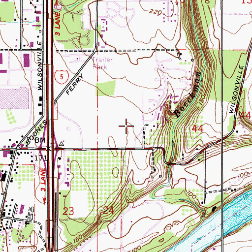 Topographic Map of Wilsonville City Hall, OR