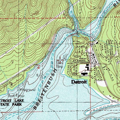 Topographic Map of Kanes Marina, OR