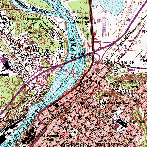 Topographic Map of Sportcraft Landing, OR