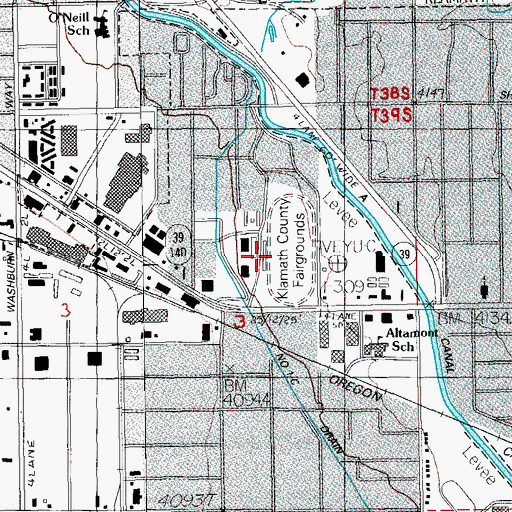 Topographic Map of John Hancock Events Center Indoor Arena, OR
