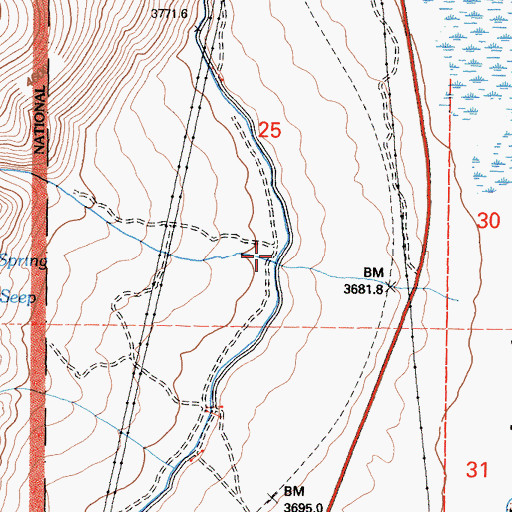 Topographic Map of Braley Creek, CA