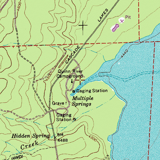 Topographic Map of Quinn River Boat Ramp, OR